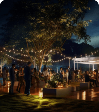 Beautiful A-frame cabin with lighting