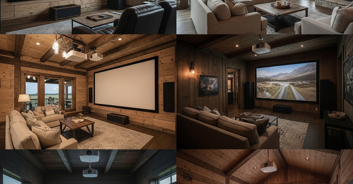 Farmhouses with the Best Indoor Projection Setups