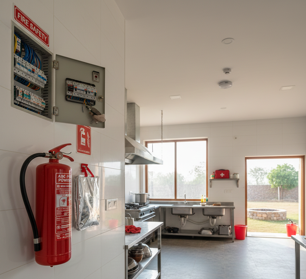 Fire Safety Checklist: What Every Farmhouse Must Have Before Booking