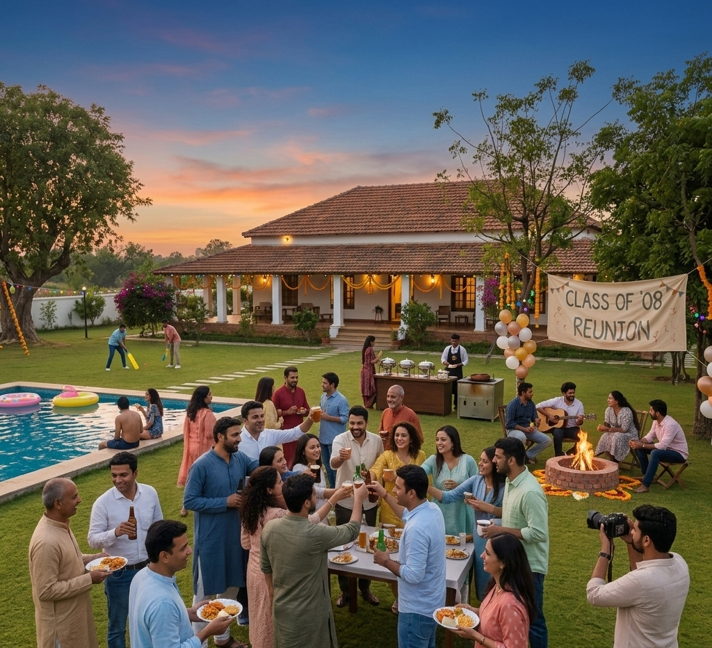 College Reunion Farmhouse Guide: Perfect Venue for Your Batch Meetup